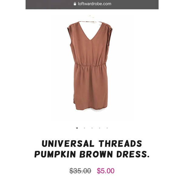 Universal Threads Burnt Orange Dress - Super Cute! - Picture 9 of 9